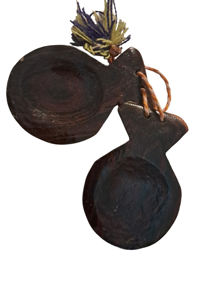 Single Wooden Castanet with String