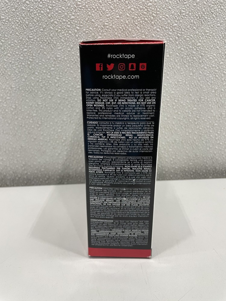 RockTape Extra Sticky Roll 2"x105', Black