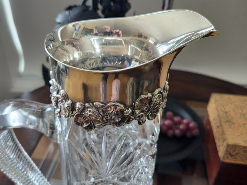 10" Sterling Silver and Crystal Decanter