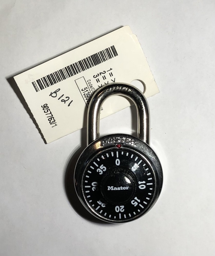 Master Lock Combination Lock Padlock 1525 Black Guard V30