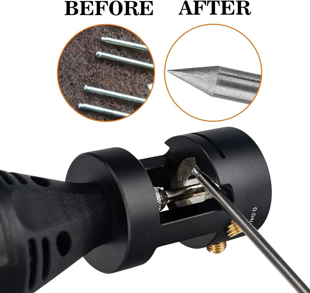 Tungsten Grinder Sharpener Multi-Angle Offsets Head Tool Set For TIG Welding