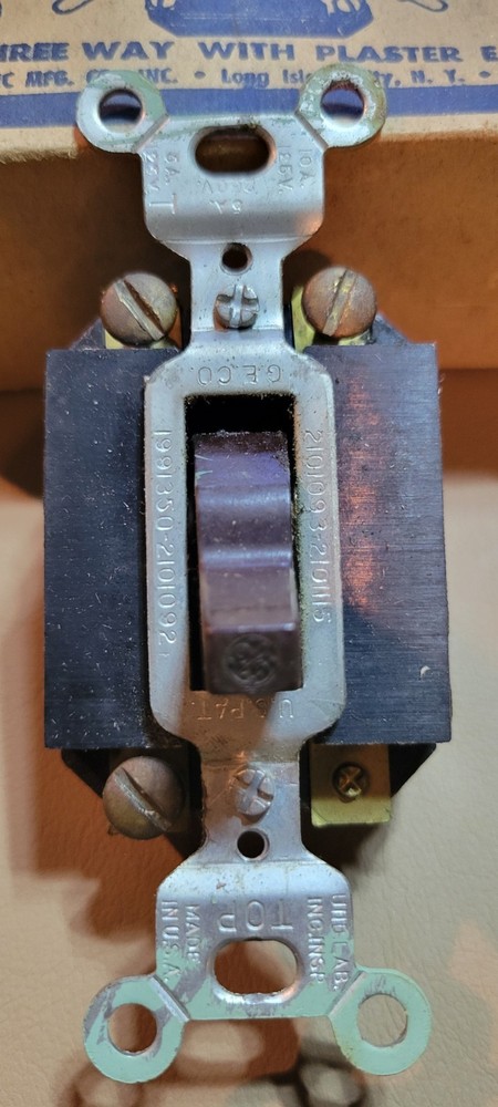 Vintage G.E.C.O. (general electric)Light Switch, With Eagle Switch Vintage Box.