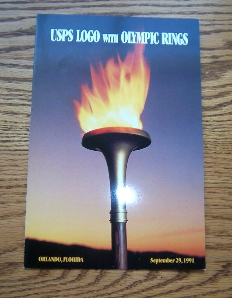 Sc. 2539  Ceremony Program - Olympic Rings USPS Logo First Day Cancel / FDC 1991