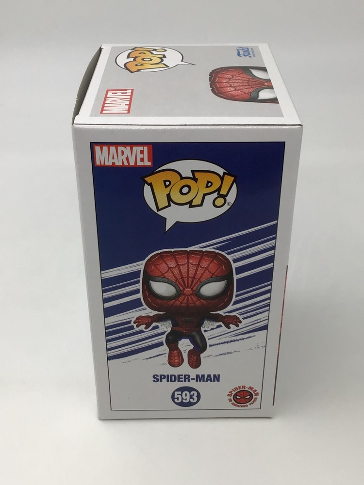 Funko Pop! Marvel Spider-Man Glitter #593 Diamond Special Edition with Protector