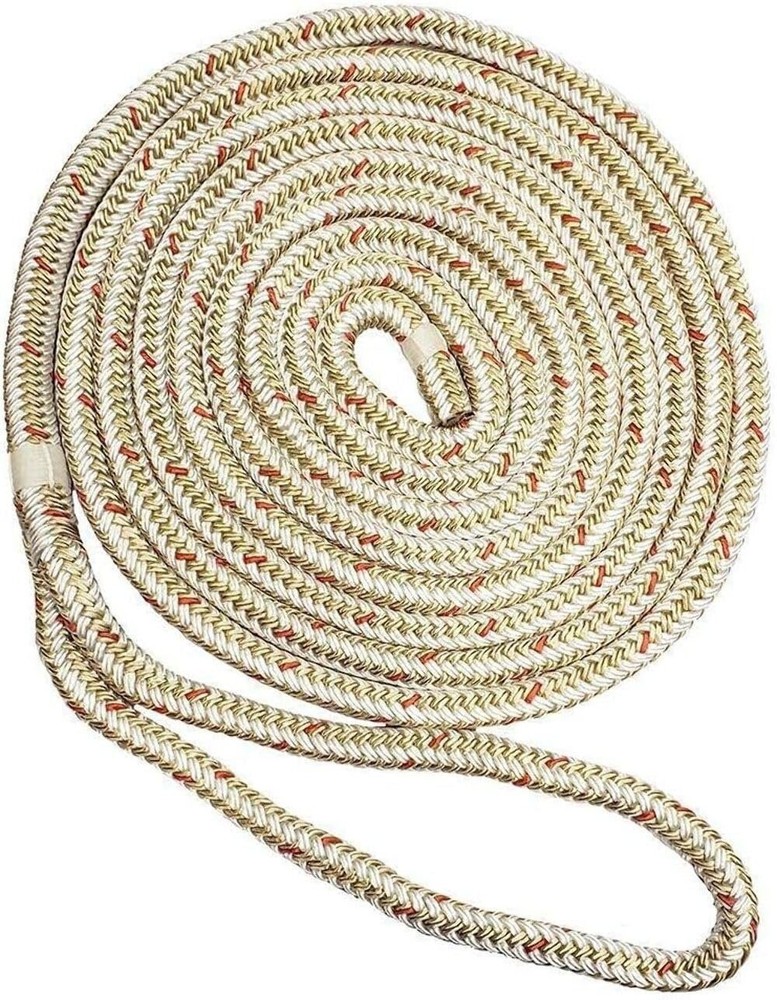 New England Ropes 3/4" Double Braid Dock Line - White - 25'