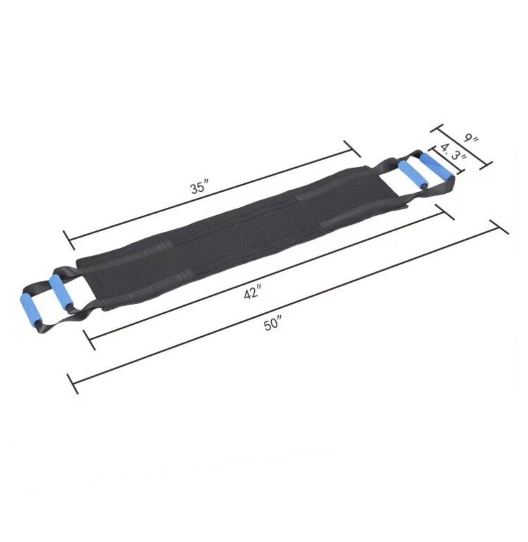 NEW 35" Transfer Nursing Sling Black 4 Handles