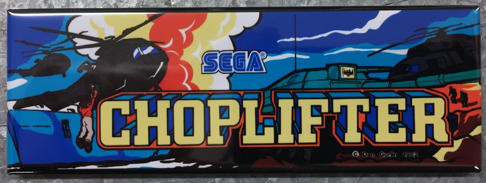 Choplifter Arcade Game Marquee Fridge Magnet