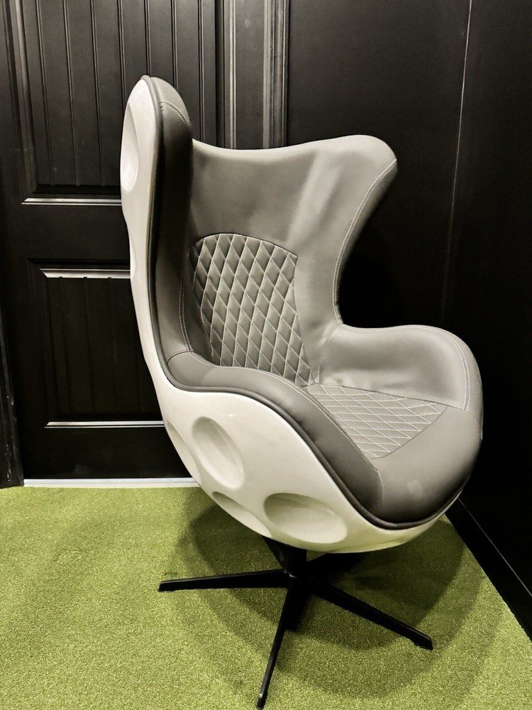 Golf Ball Simulator Chair Grey Leather