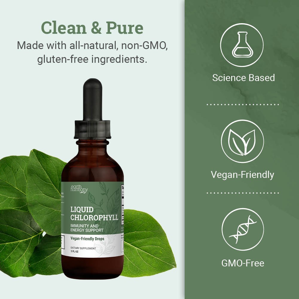 Liquid Chlorophyll, Liquid Drops for Immune System Support
