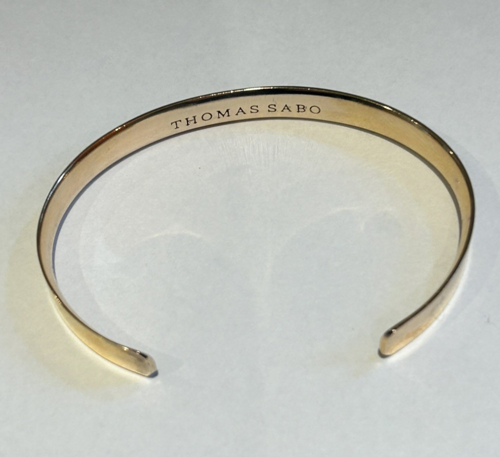 Thomas Sabo Cuff Bangle 18ct Gold Plated on 925 Silver 15cm