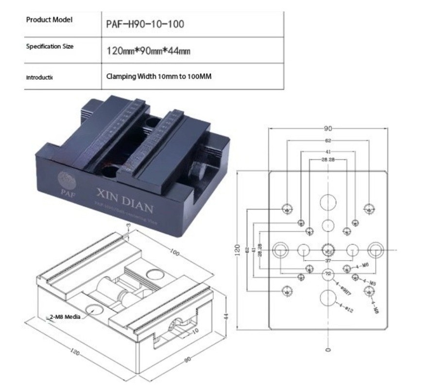 Small Precision Vise EDM Copper Anode Multi-station Machining