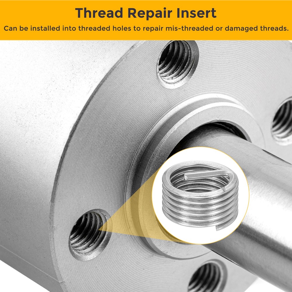 5pcs Wire Thread Inserts M20 x 2.5 x 1D Metric Helical Threaded Sleeve