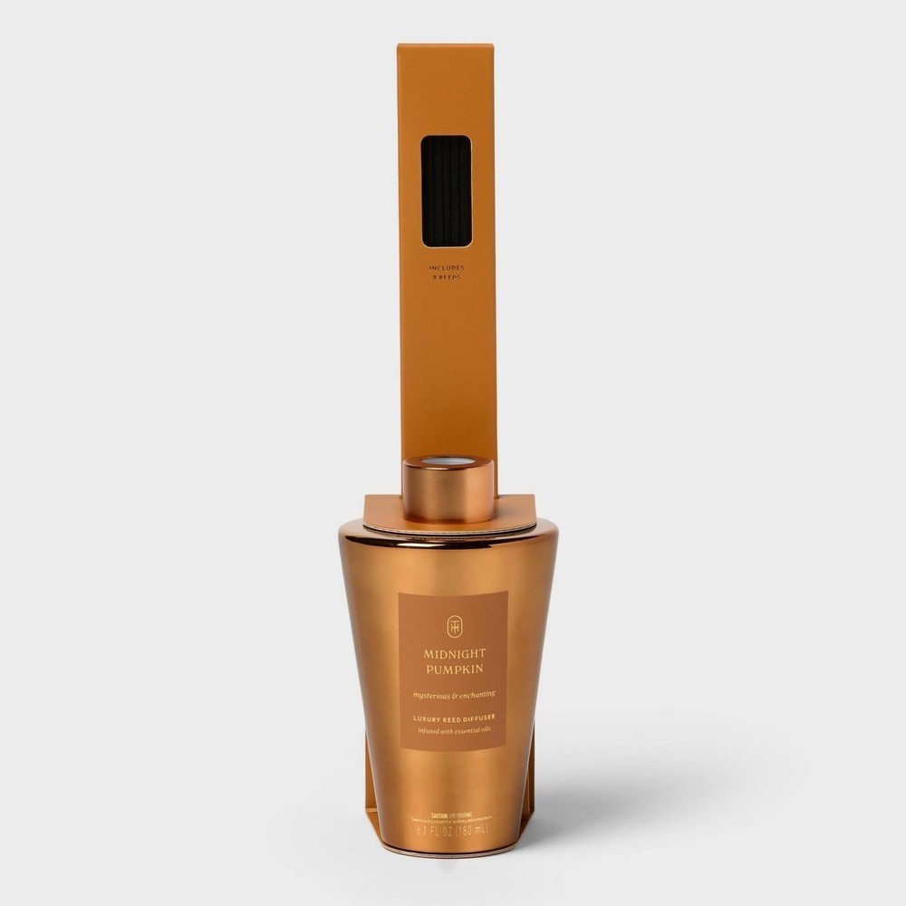 Midnight Pumpkin Reed Luxury Diffuser with Essential Oils 6oz - Threshold