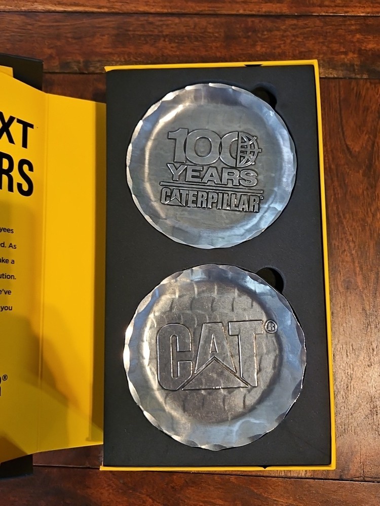 Caterpillar 100 Years Centennial Coasters Set 4pcs