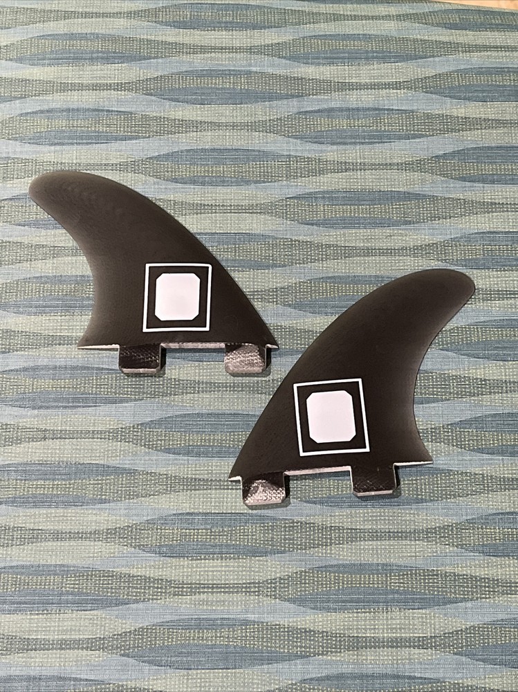 Canvas surfboards Transparent Black “Smoke” Sides 2Fin Set