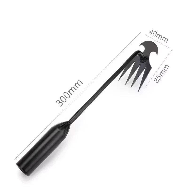 4-Teeth Weed Pulling Tool Portable Weed Puller Weeder Digger Rake Gardening Hoes