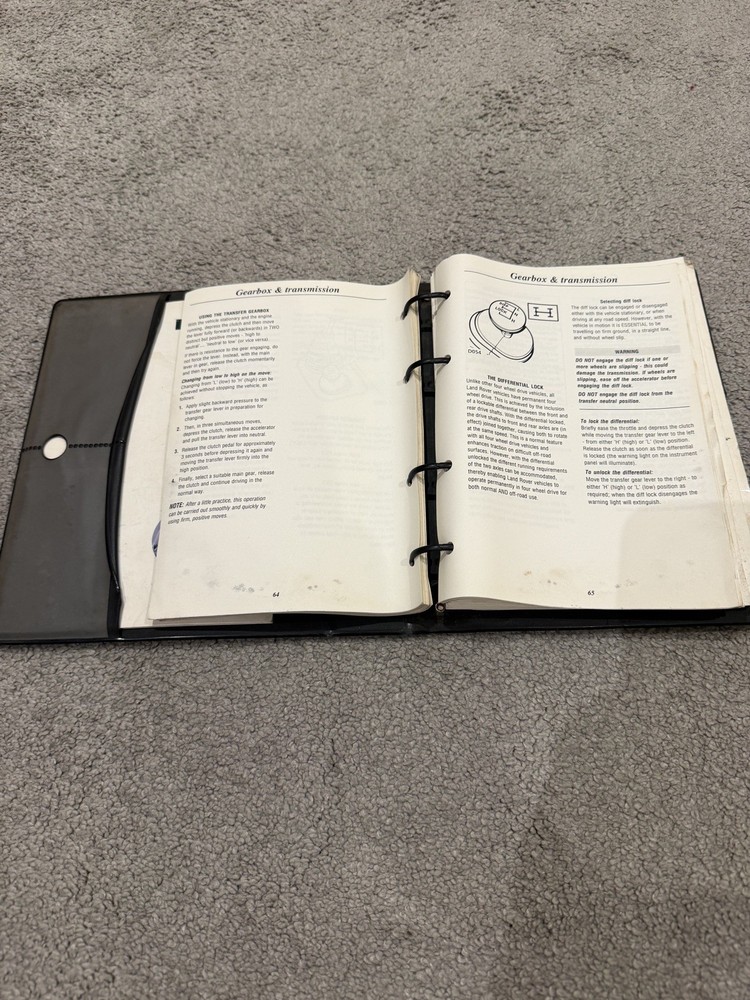 Land Rover Defender Owner Handbook