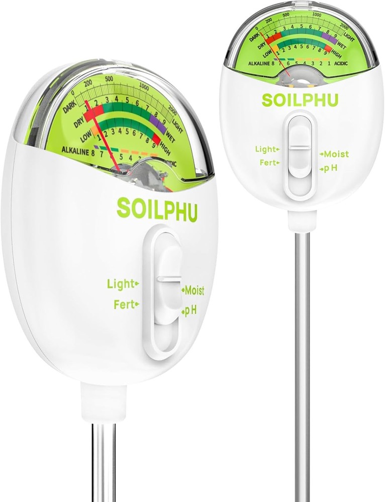 (4 pack) Soil Moisture Meter, 4-in-1 Tester, pH, Light, Nutrients, Garden Tool.