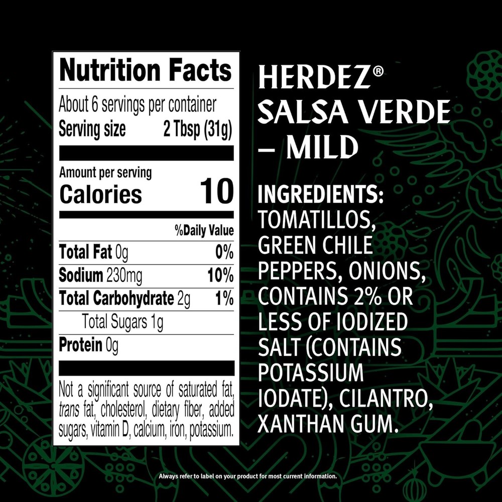 Herdez Salsa Verde, Mild, 7 oz