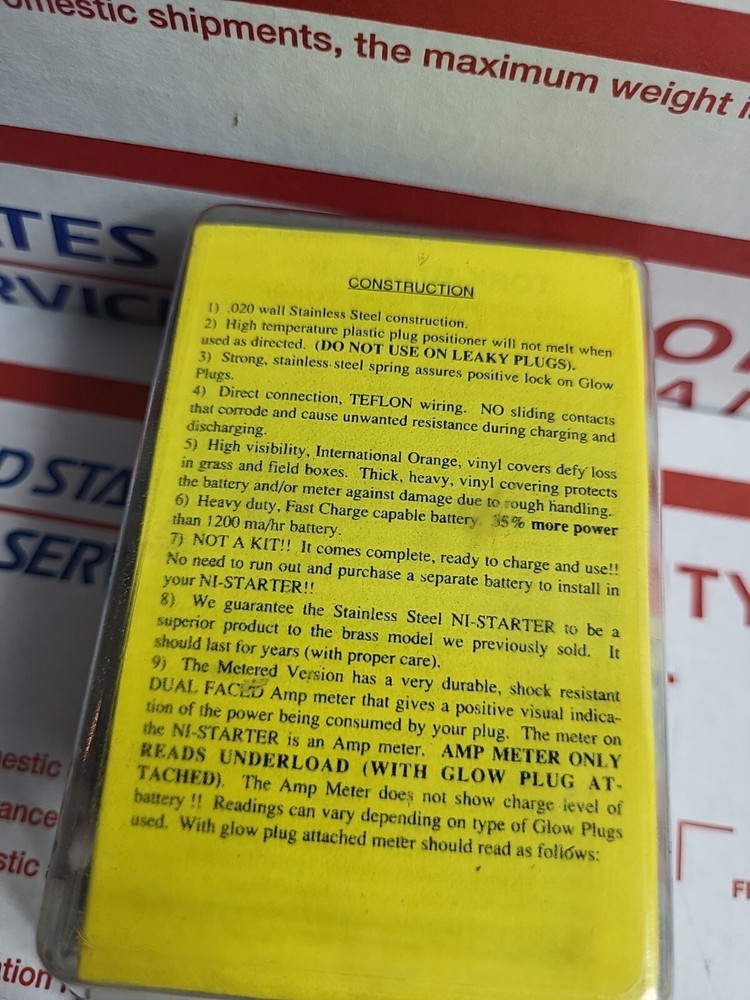 RC MCDANIEL/SONIC-TRONICS NI-STARTER Model 101