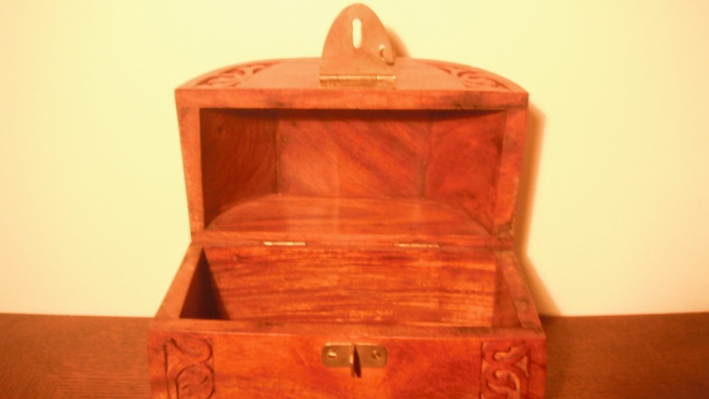 Round Topped Solid Wood Chest