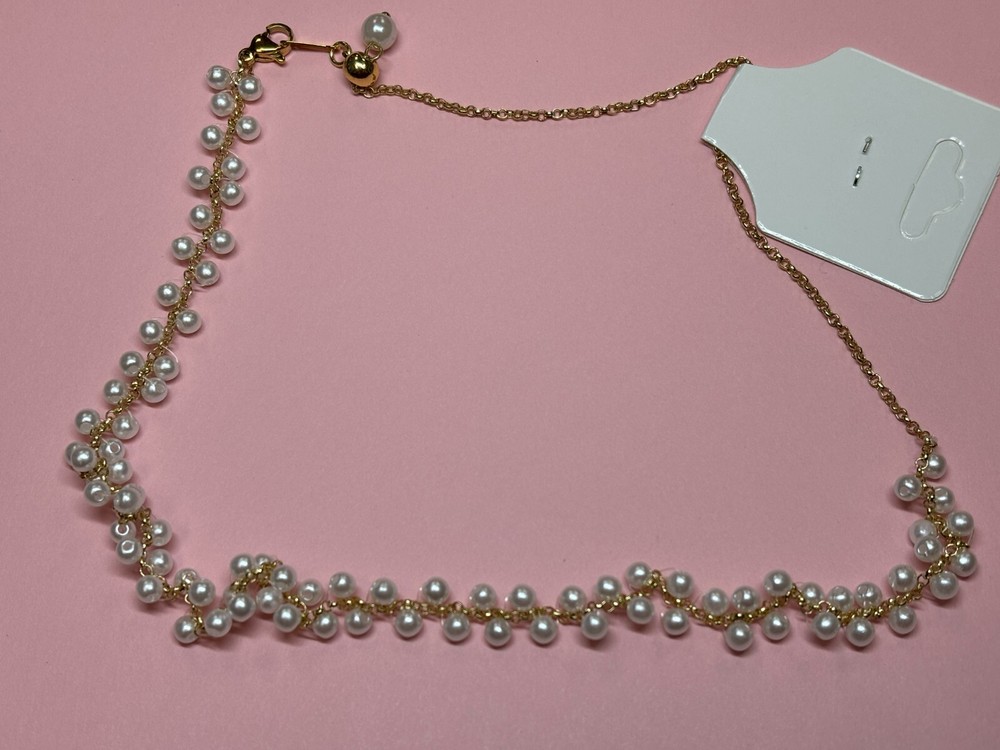 Pearl Link Gold Flexible Necklace