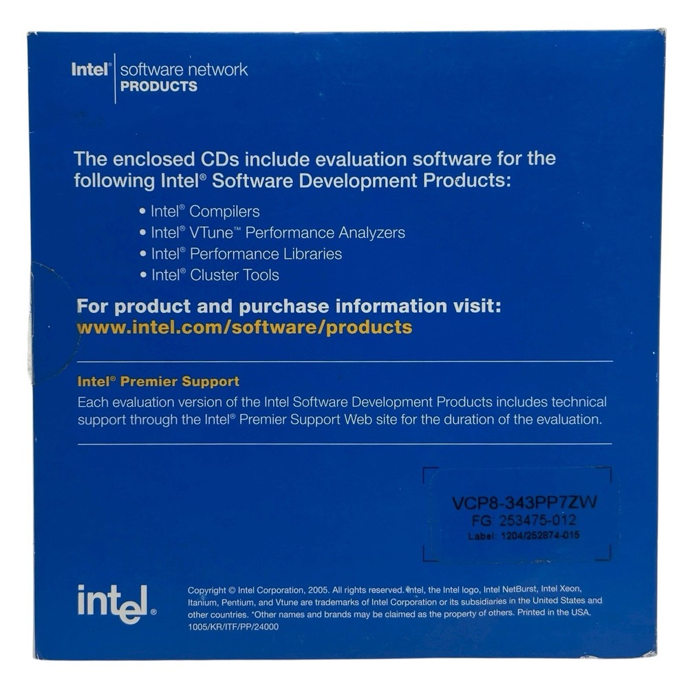 Intel Software Development Products Evaluation Software For Linux 2005