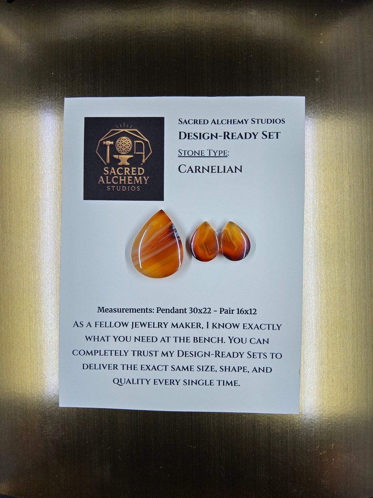 Tear Shape - Carnelian - Design-Ready Set