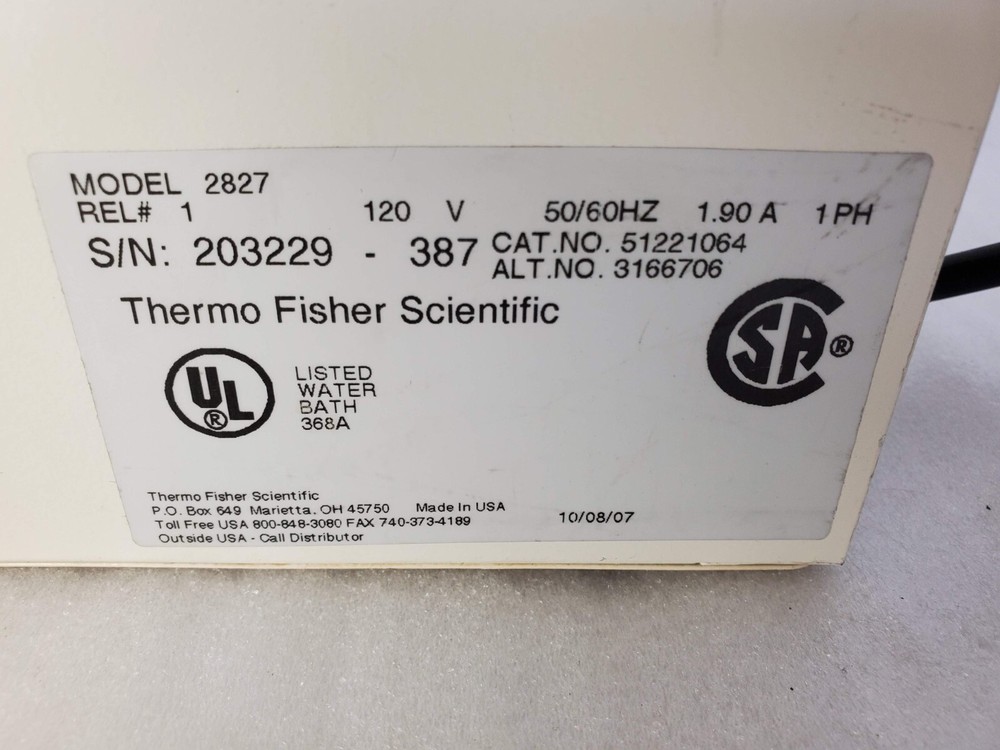 Precision Thermo Scientific Model 2827 Water Bath