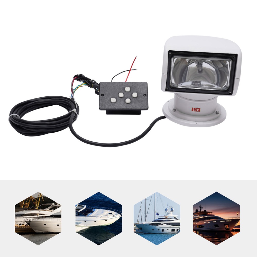 Remote Control Spot Light,12V 100W Marine Spotlight,Boat Search Light