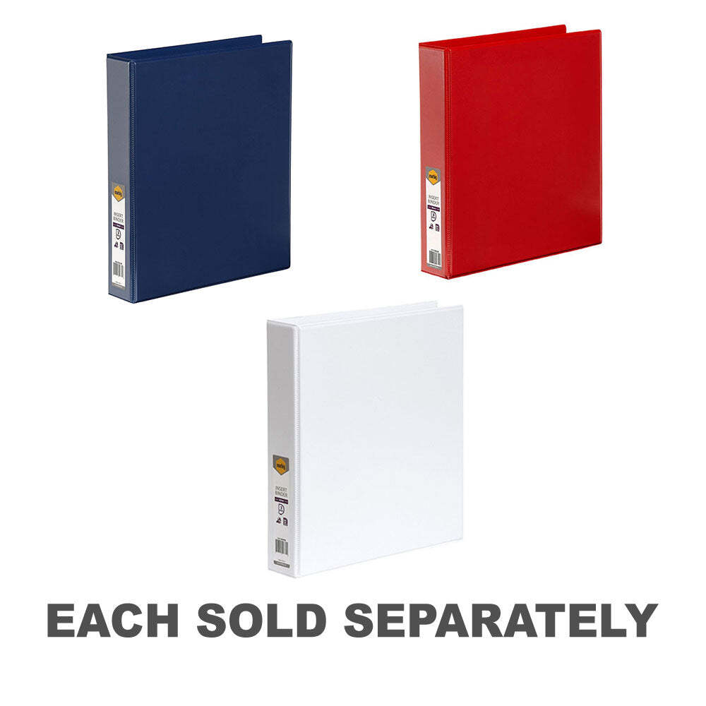 Marbig Clearview A4 3D Ring insert Binder 38mm Acid Free Durable Polypropylene