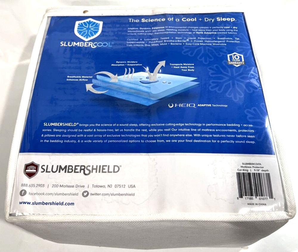 Slumbercool Mattress Protector California King 9-18" Depth