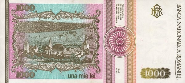 Romania 1000 Lei 1993 Pick 102 UNC