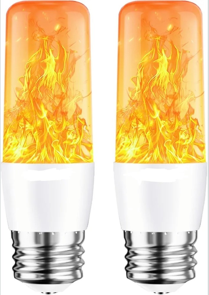 Flame Light Bulbs Warm Flickering Light Effect Of Real Fire E26 LED Bulb (2 Pcs)