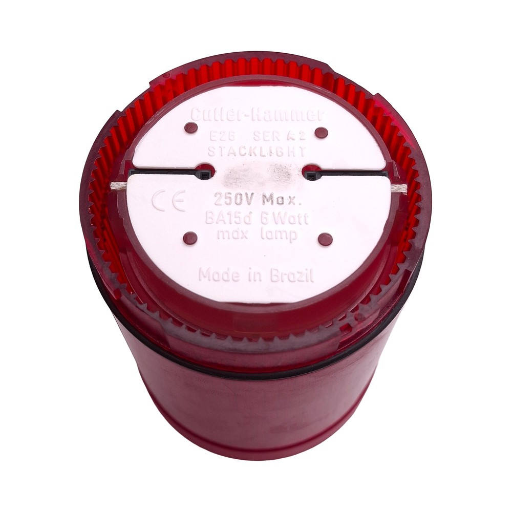 Cutler-Hammer E26B2V2 LED Tower Stacklight, Red, Incandescent, 24VDC Lamp