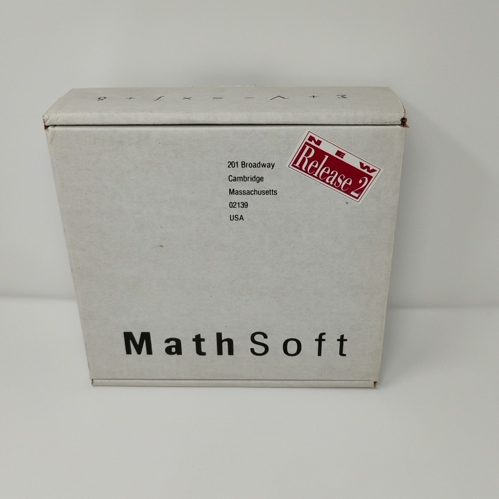 Mathsoft Maple V Mathematics Modeling Vintage 1991 DOS & Windows 3.5" Disks