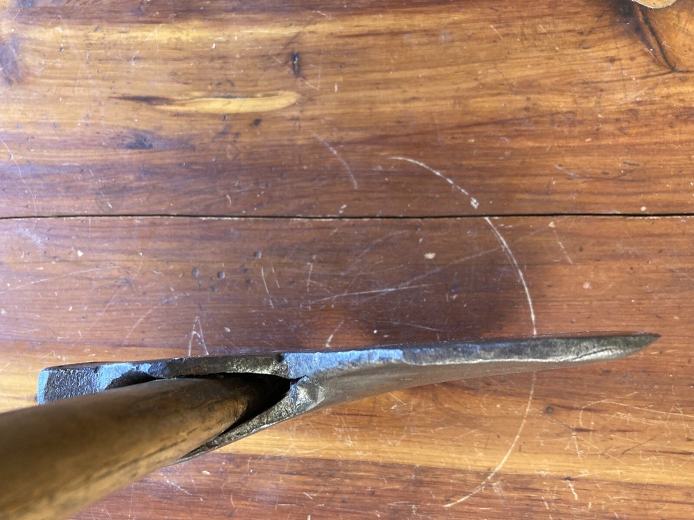 Antique Single Bevel Side Axe - Blacksmith Forged