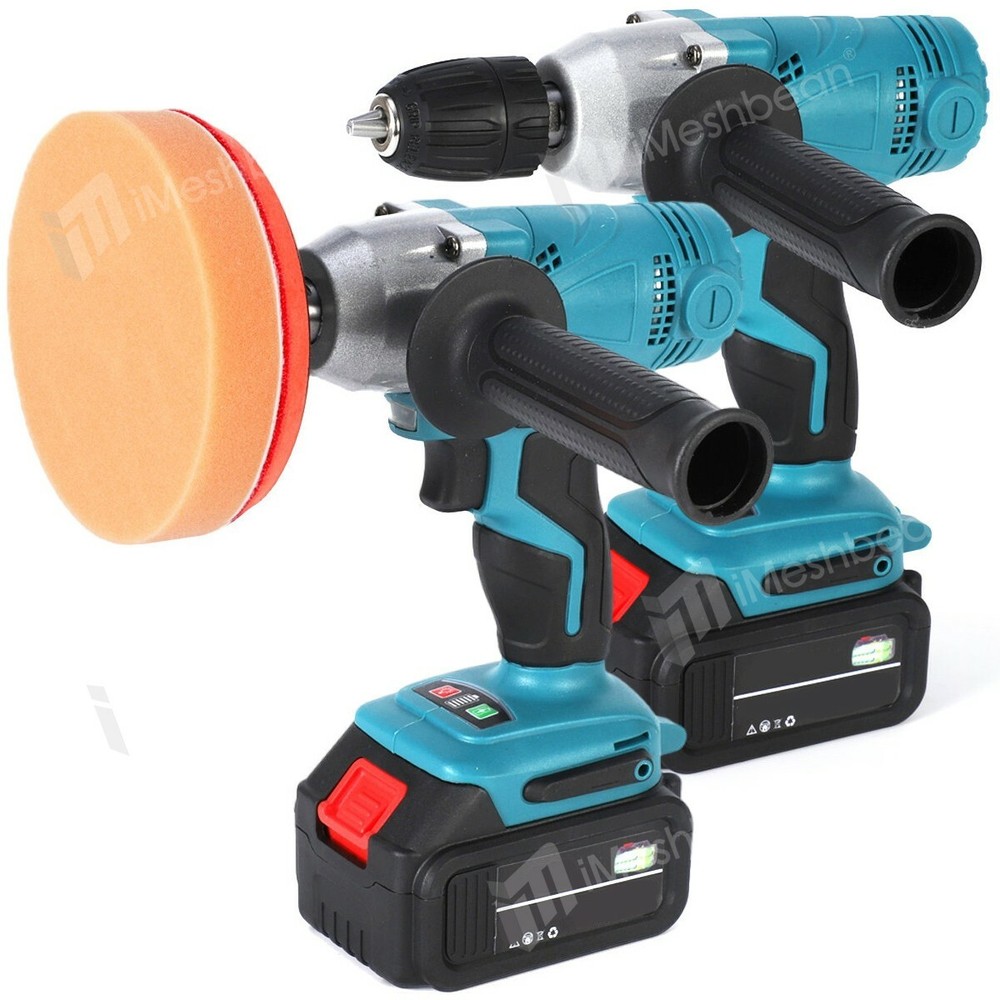 48V Cordless Polisher 5" Car Detailing Buffer & Sander & Drill Machine Battery
