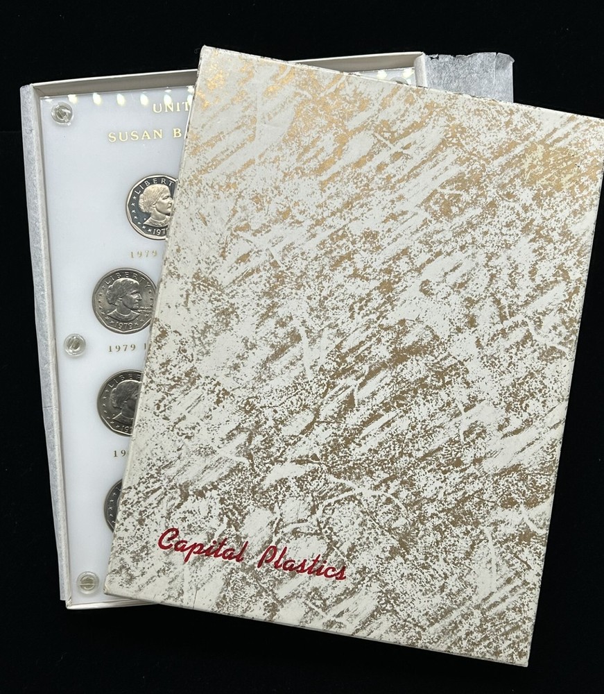 Susan B Anthony Dollar Complete Set - Includes Type 2 Proofs in CAPITAL PLASTICS