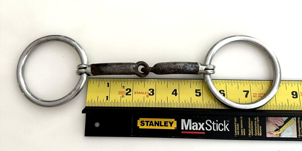 Sweet Iron Loose Ring Snaffle Bit 5" With Copper Inserts