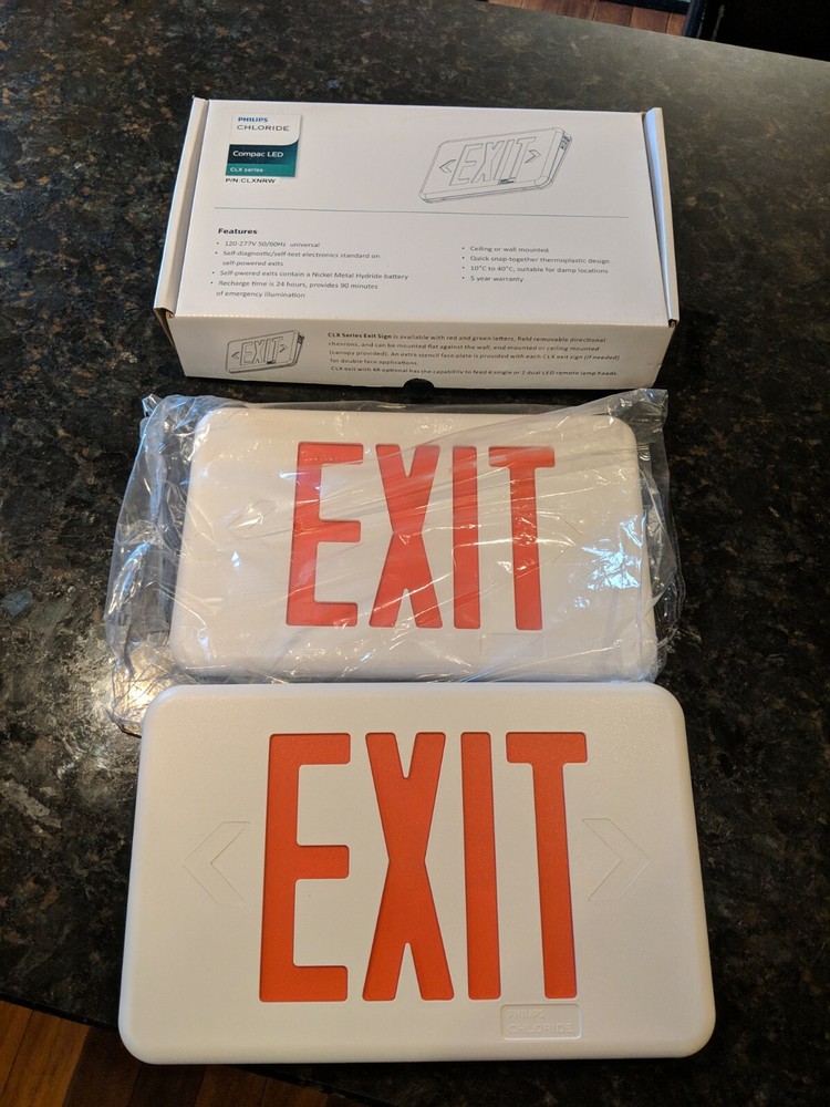 Philips Chloride, CLX Series LED Exit Sign, Model: CLXNRW