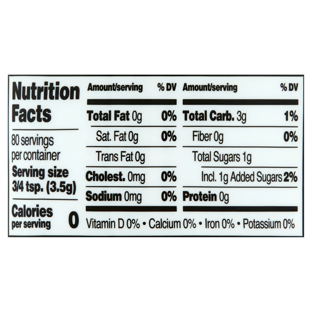 No Calorie Stevia Sweetener