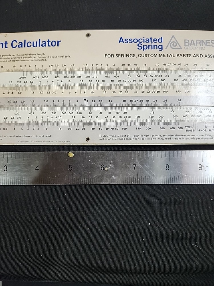 Vintage Associated Spring Spring Weight Calculator