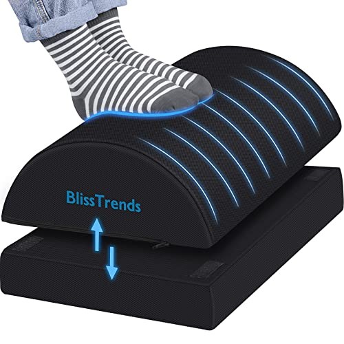 Foot Rest for Under Desk at Work-Versatile Foot Stool with Large Black