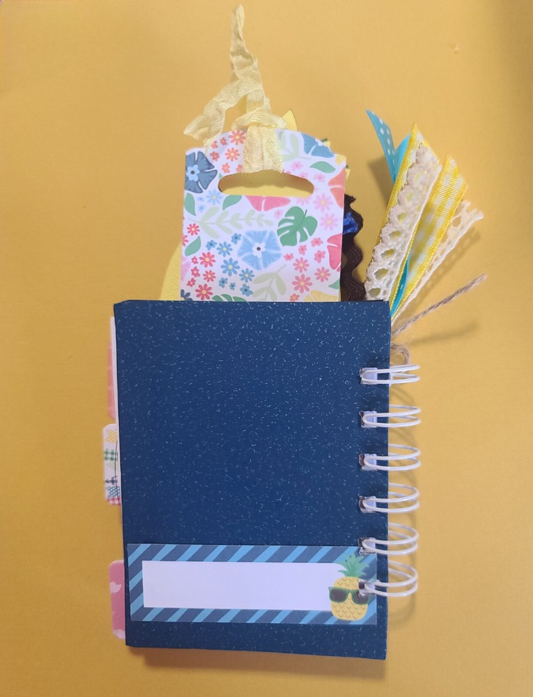 Little cinched journal notebook, handmade