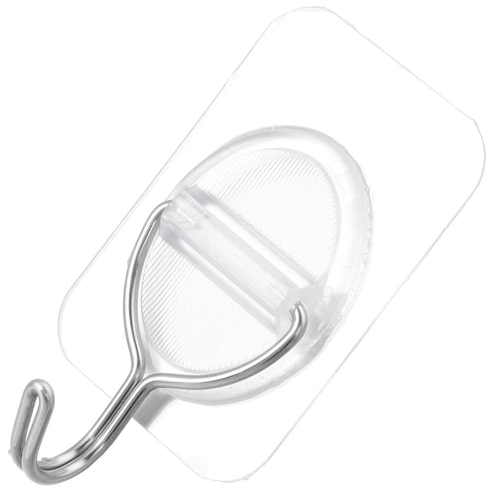 10Pcs Strong Adhesive Wall HooksClear Heavy Duty Wall HangersMulti-Purpose Se...