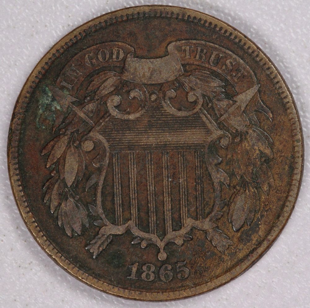 1865 Two Cent Piece-XF Details