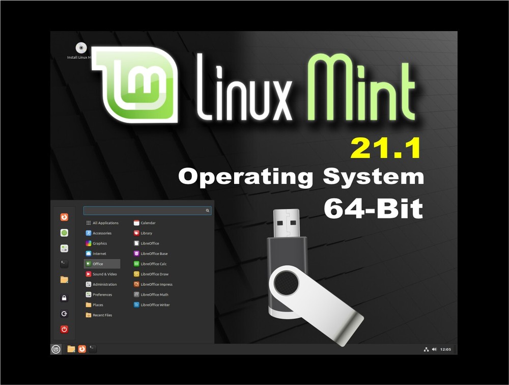 Linux Mint 21.1 (2023) 64-Bit Operating System 8GB USB Drive (3)