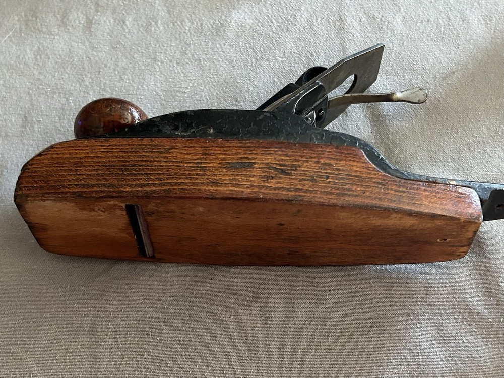 Vintage Wood Base Hand Plane Missing Handle