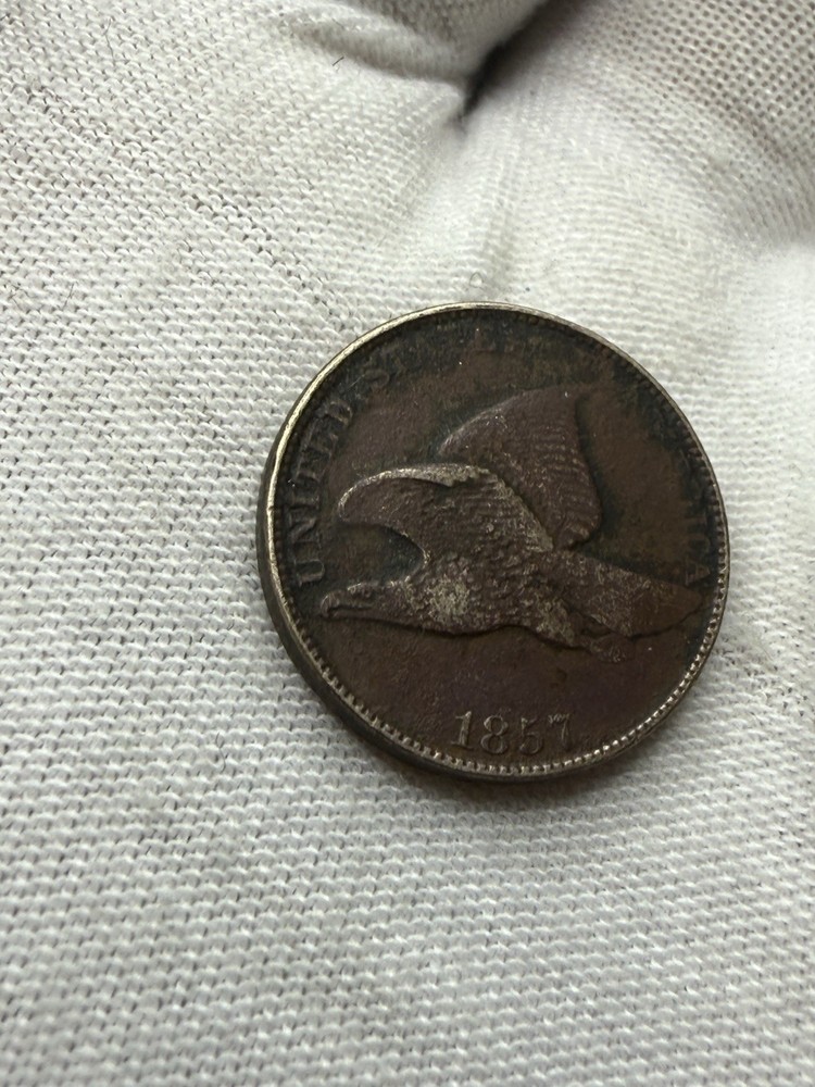 1857 Flying Eagle Cent Penny XF DETAILS M215